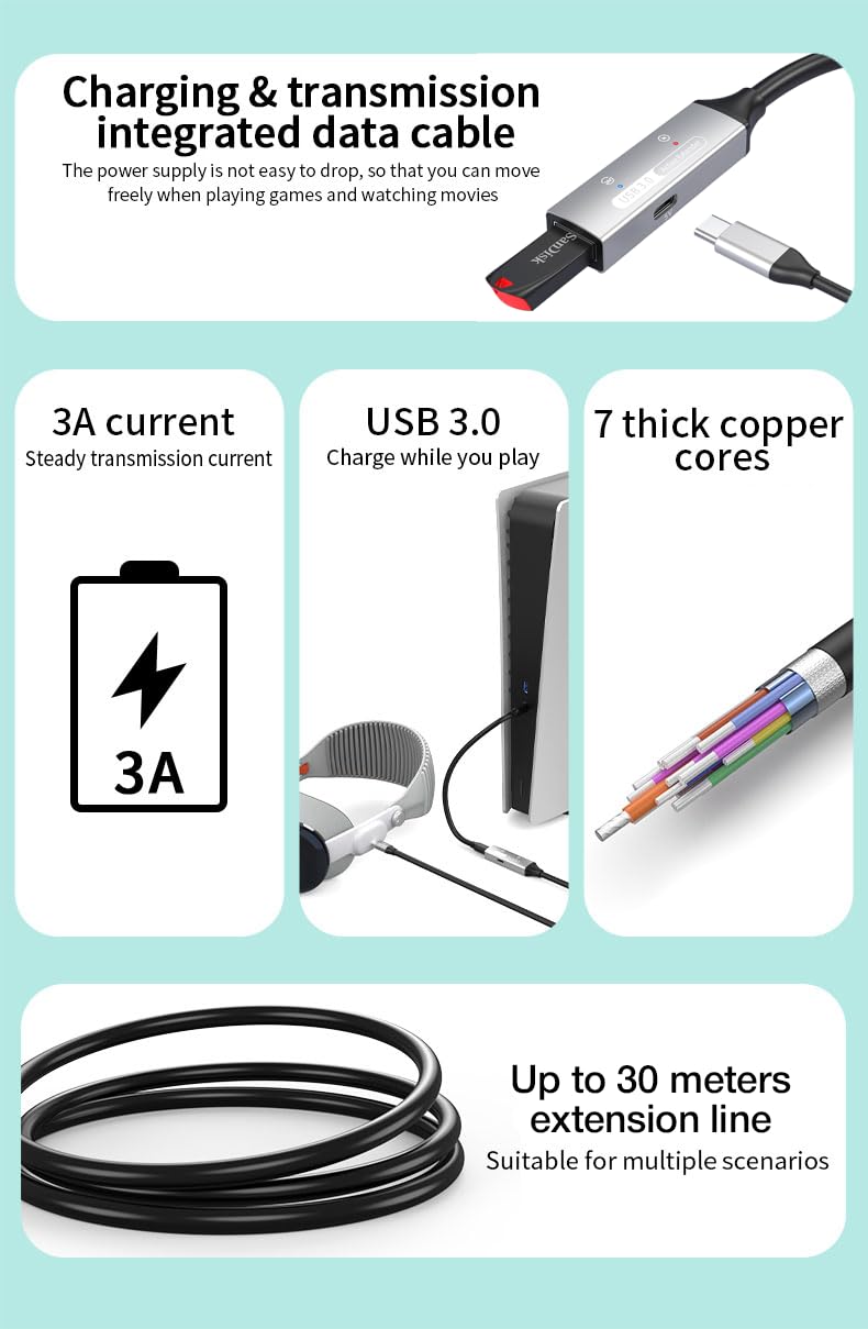 PremiumCord Aktives USB Verlängerungskabel mit Repeater 20m – Bild 4