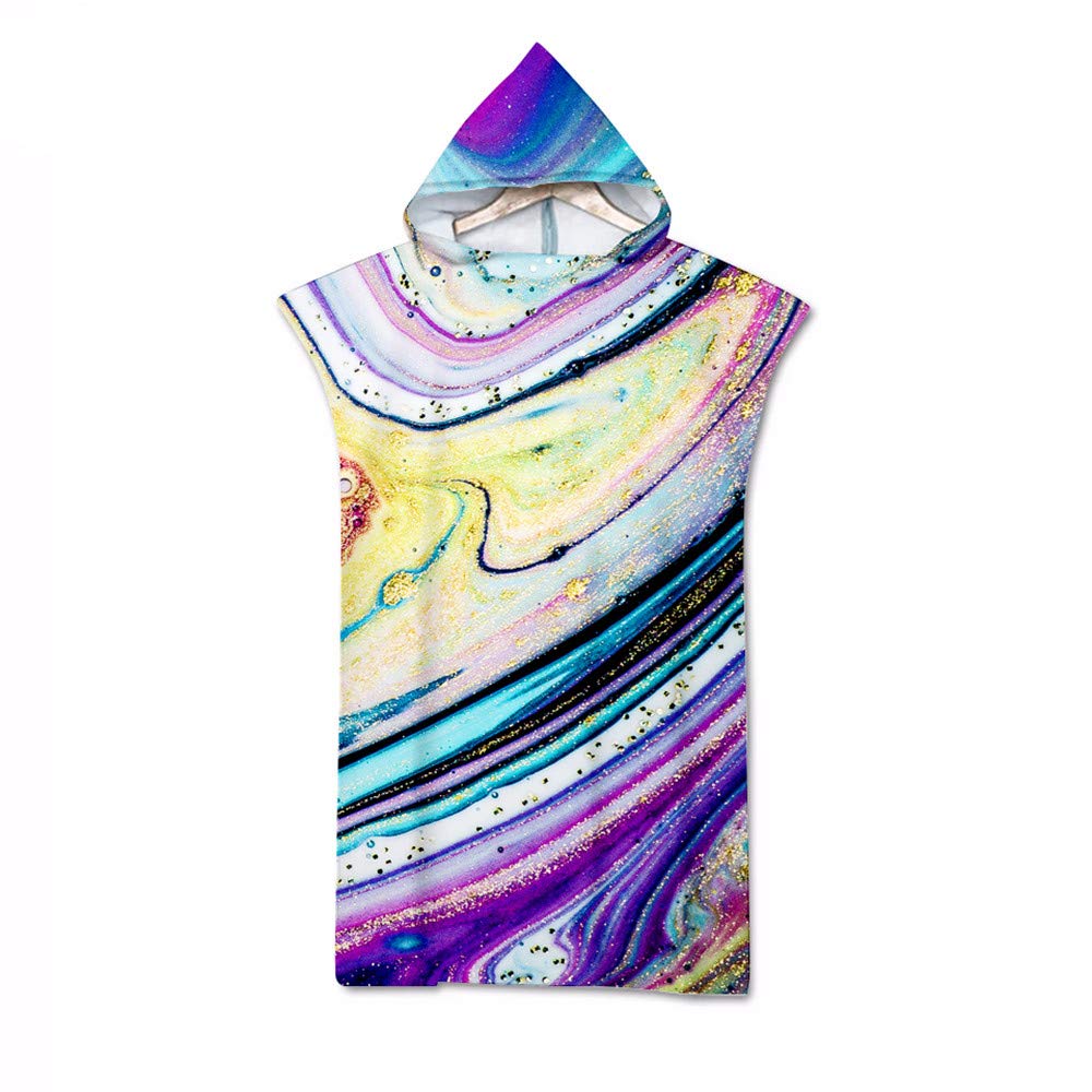 Poncho Asciugamano Microfibra Con Cappuccio - Unisex Per Spiaggia, Piscina E Sport Acquatici