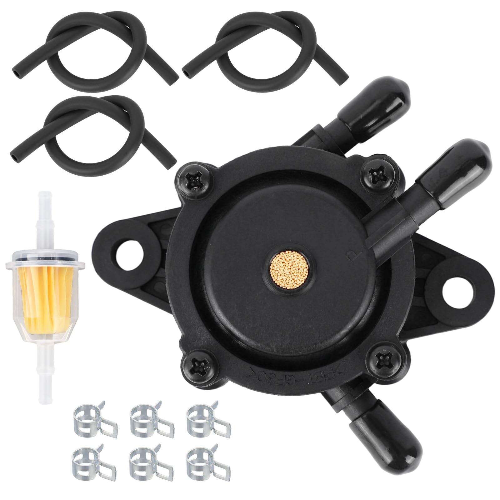 BOXOB Kraftstoffpumpe mit Filter, Ölpumpensatz mit Ölschlauch und Klemmen für Kleine Motoren von Kohler Briggs & Stratton John Deere Cub Cadet
