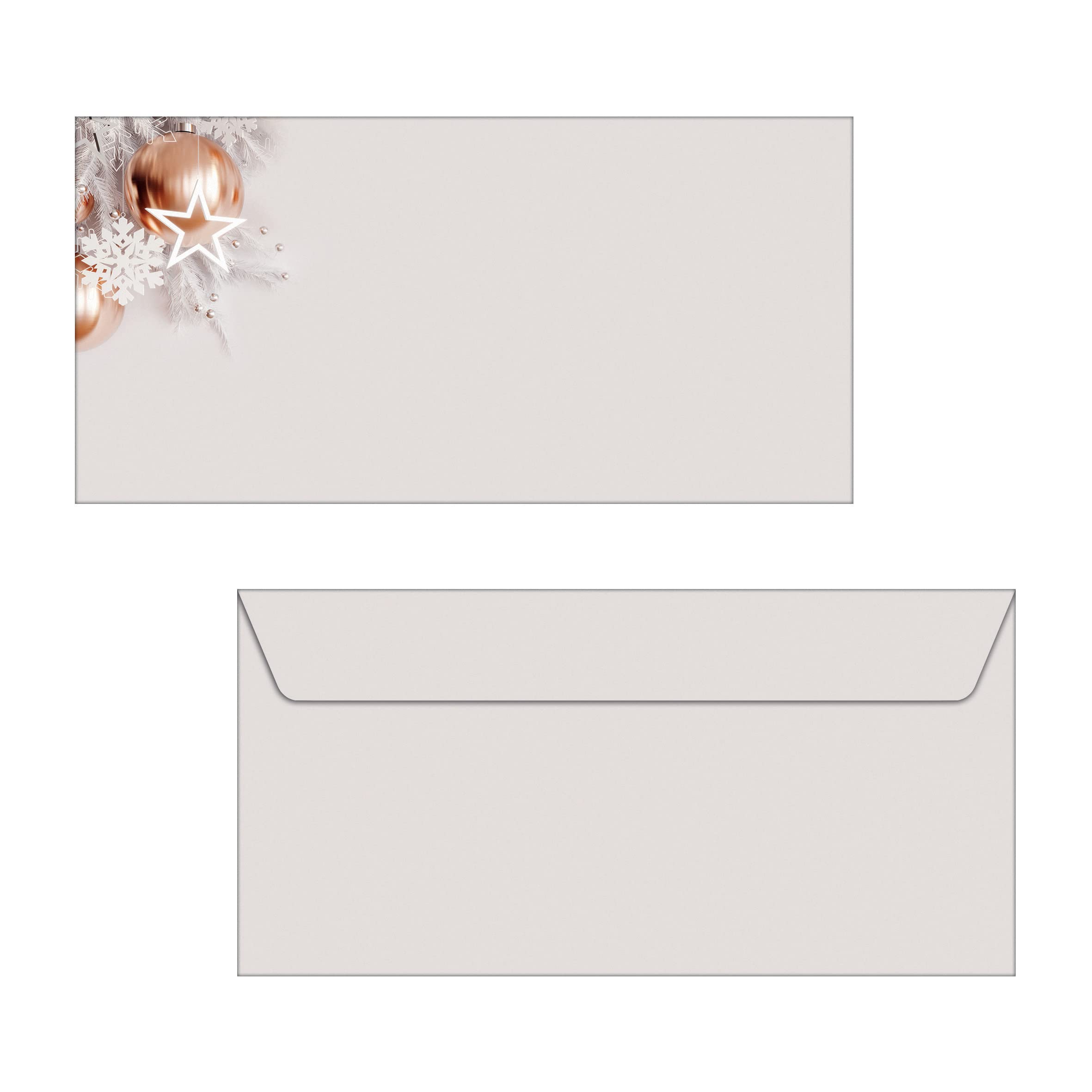 SIGEL DU429 Christmas envelopes "Christmas in rose gold", gummed, DL, 50 Pieces, Christmas in rose gold (Umschläge)