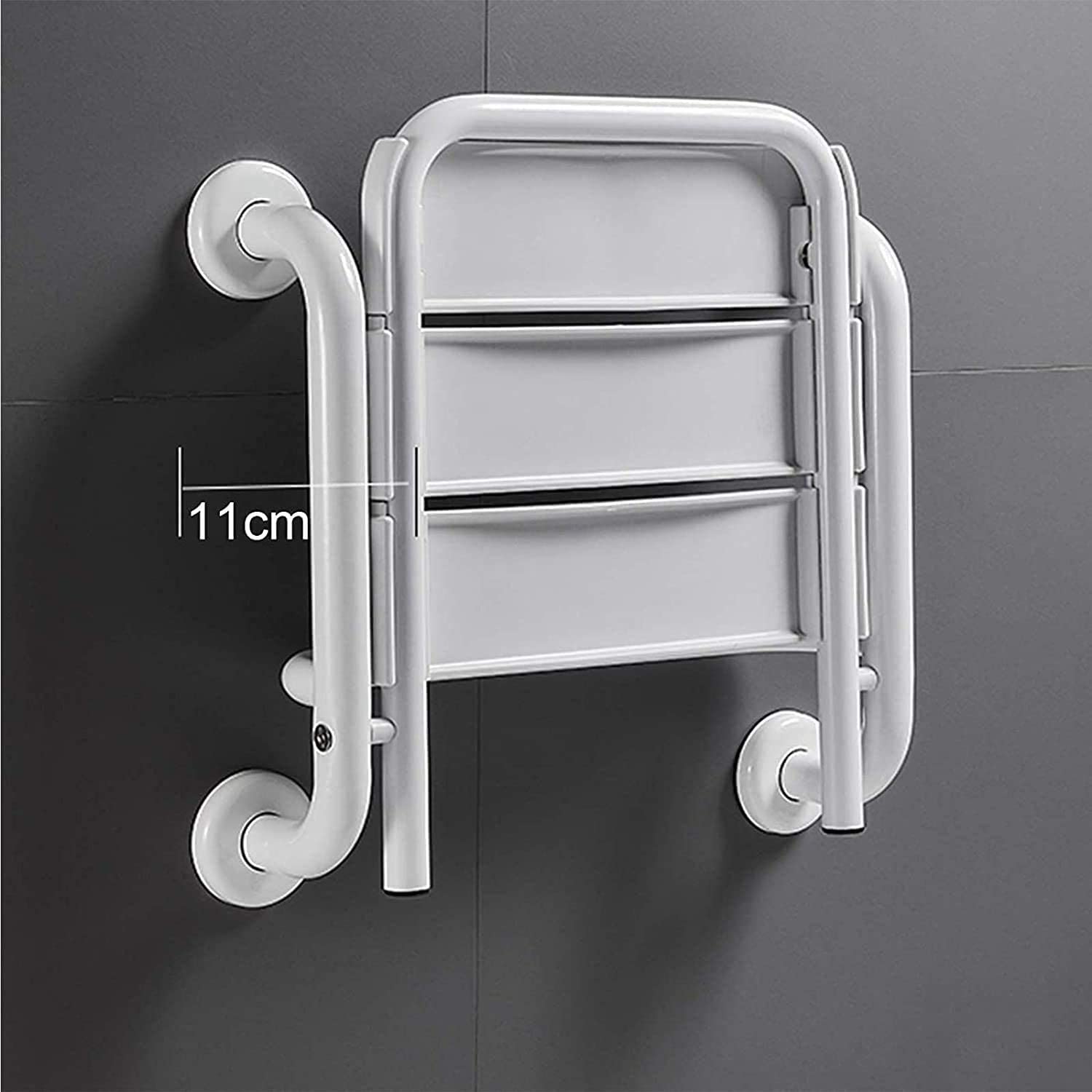 Asiento de Ducha de Pared, Asiento de Seguridad Deo Inoxidable, Banqueta de Baño Plegable, Adecuado para Personas Mayores/Discapacitados, Soporta 330S/White