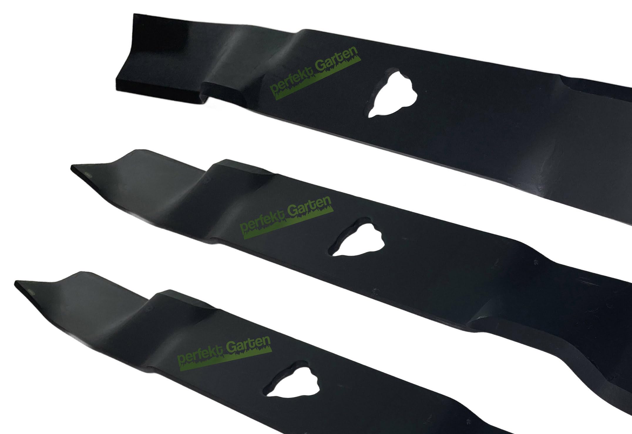 perfektGarten Cuchilla para cortacésped de 3 x 54 cm compatible con Stiga con cubierta de 3 cuchillas 1134696602 1134913201 1134696601