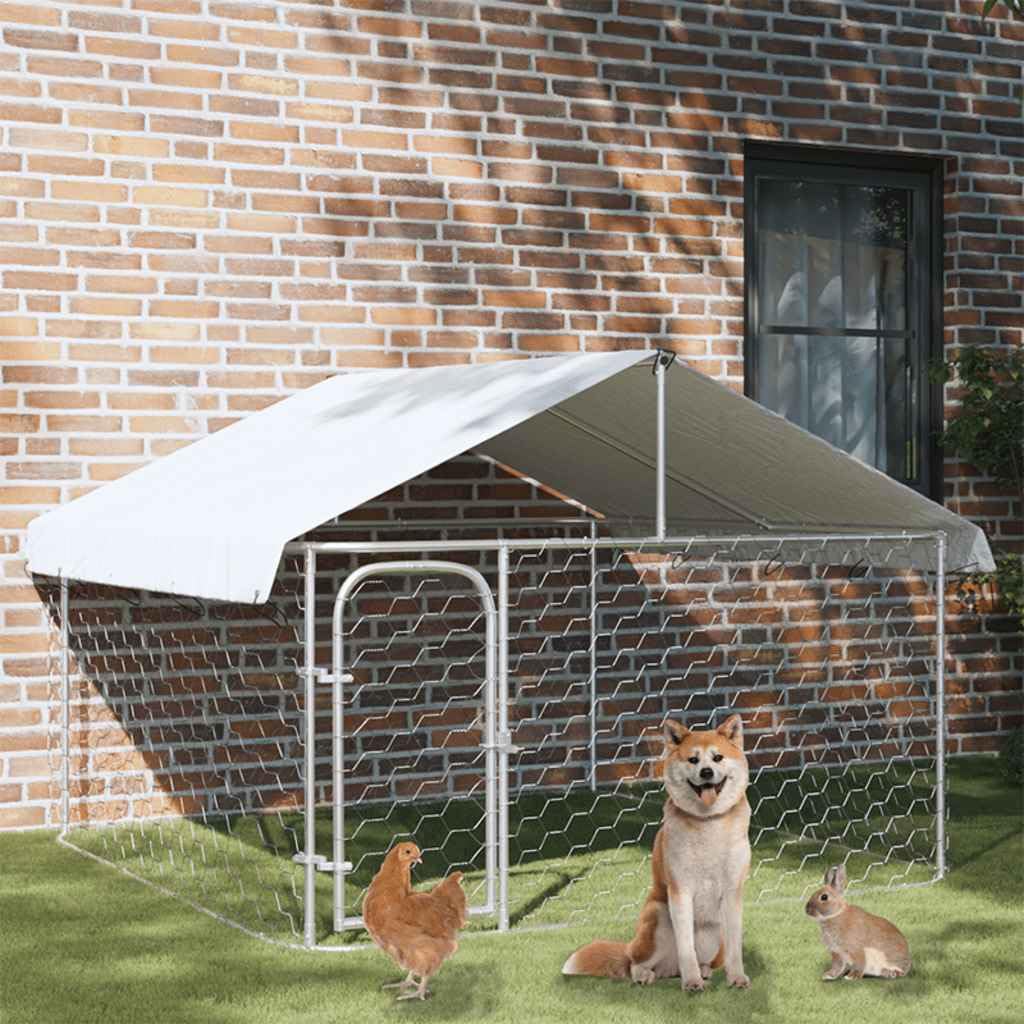 Genérico Perrera de Exterior con tejado 200x200x150 cm,Producto para Mascotas y Animales,Productos para Mascotas,Productos para Perros,Casetas y cercados para perros-171498