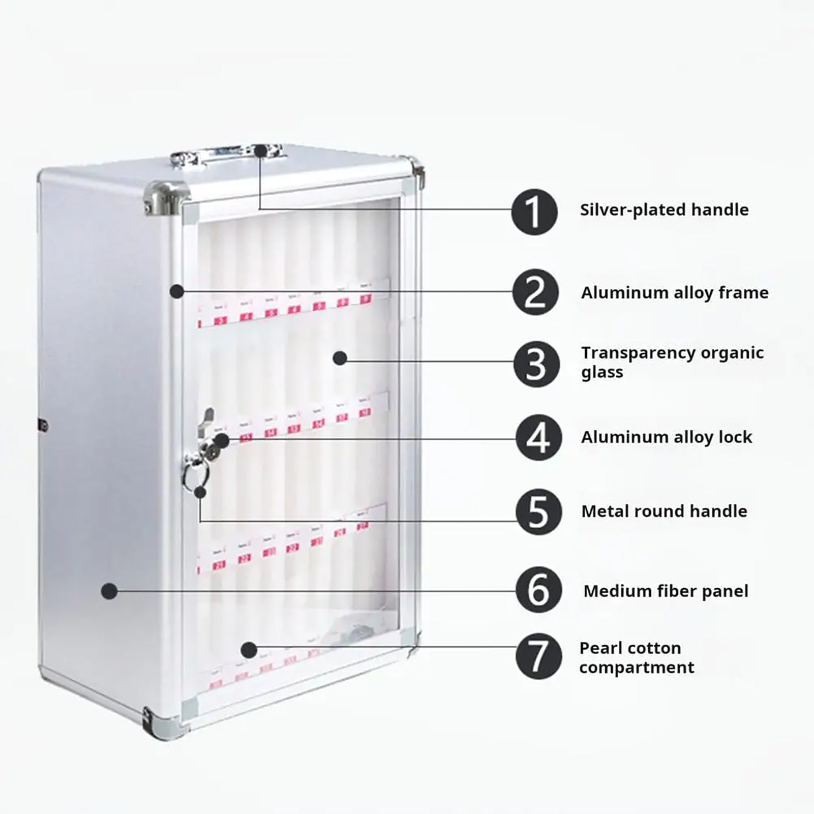 Casier Portable Transparent pour Téléphones Boîte Murale à 8 Slots pour Étudiants Rangement Sécurisé et Pratique pour Smartphones nisation Efficace et Gain de Place
