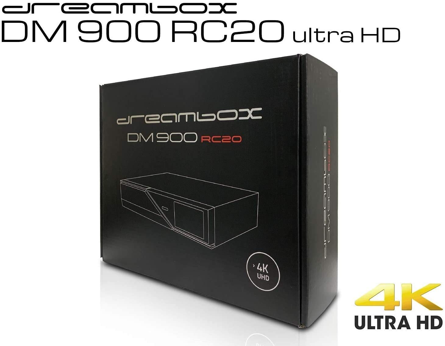 Dreambox DM900 RC20 UHD 4K 2x DVB-S2X / 1x DVB-C/T2 Triple MS Tuner E2 Linux PVR ready Receiver