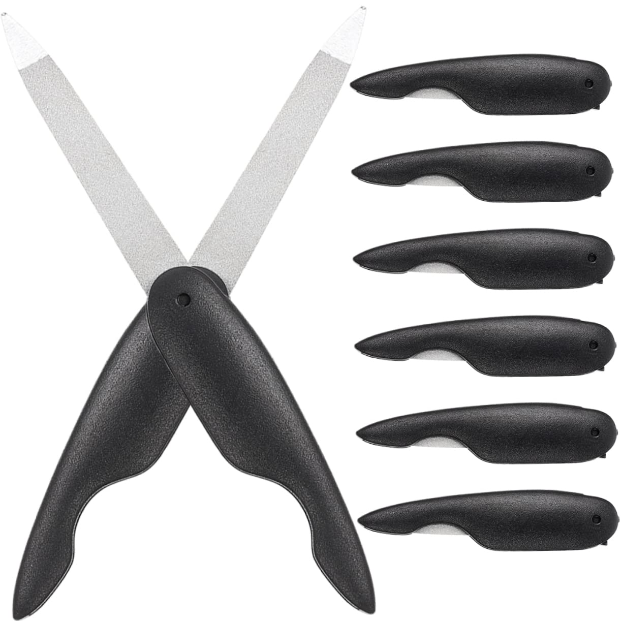 40 Pz lima per unghie pieghevole lima per unghie per unghie naturali strumenti per manicure e pedicure unghia para uñas tamponi per unghie piccole lime per unghie addominali Black