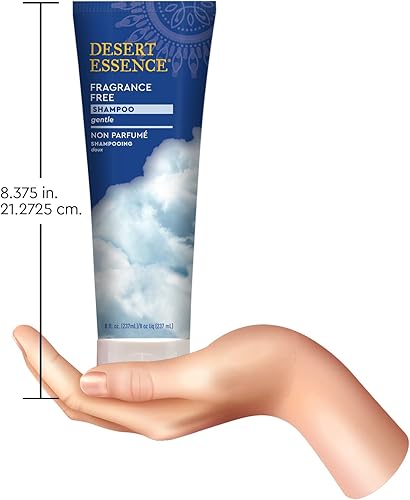 Miniatura 4 de Desert Essence Champú sin fragancia – 8 onzas líquidas – Limpiador suave sin perfume con aceite de jojoba, té verde y consuelda – Suaviza y