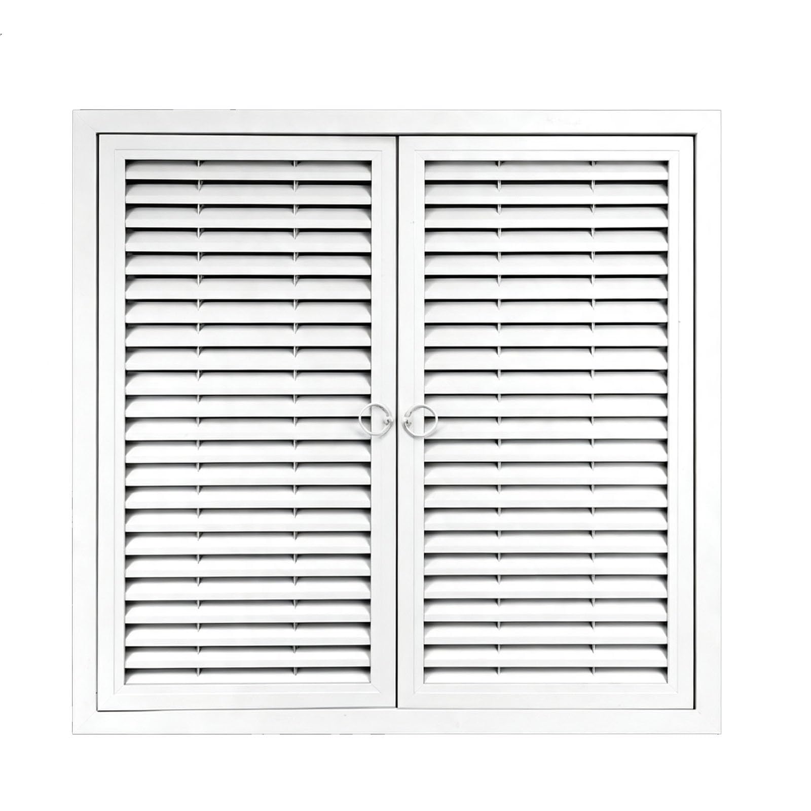 Aluminiowy Panel Rewizyjny Do Płyt Gipsowo Kartonowych z Uchwytem | Konstrukcja Dwuskrzydłowa, Panel Ażurowy, Montaż Wpuszczany, Maskowanie Przewodów Elektrycznych(60x60cm/24x24in)