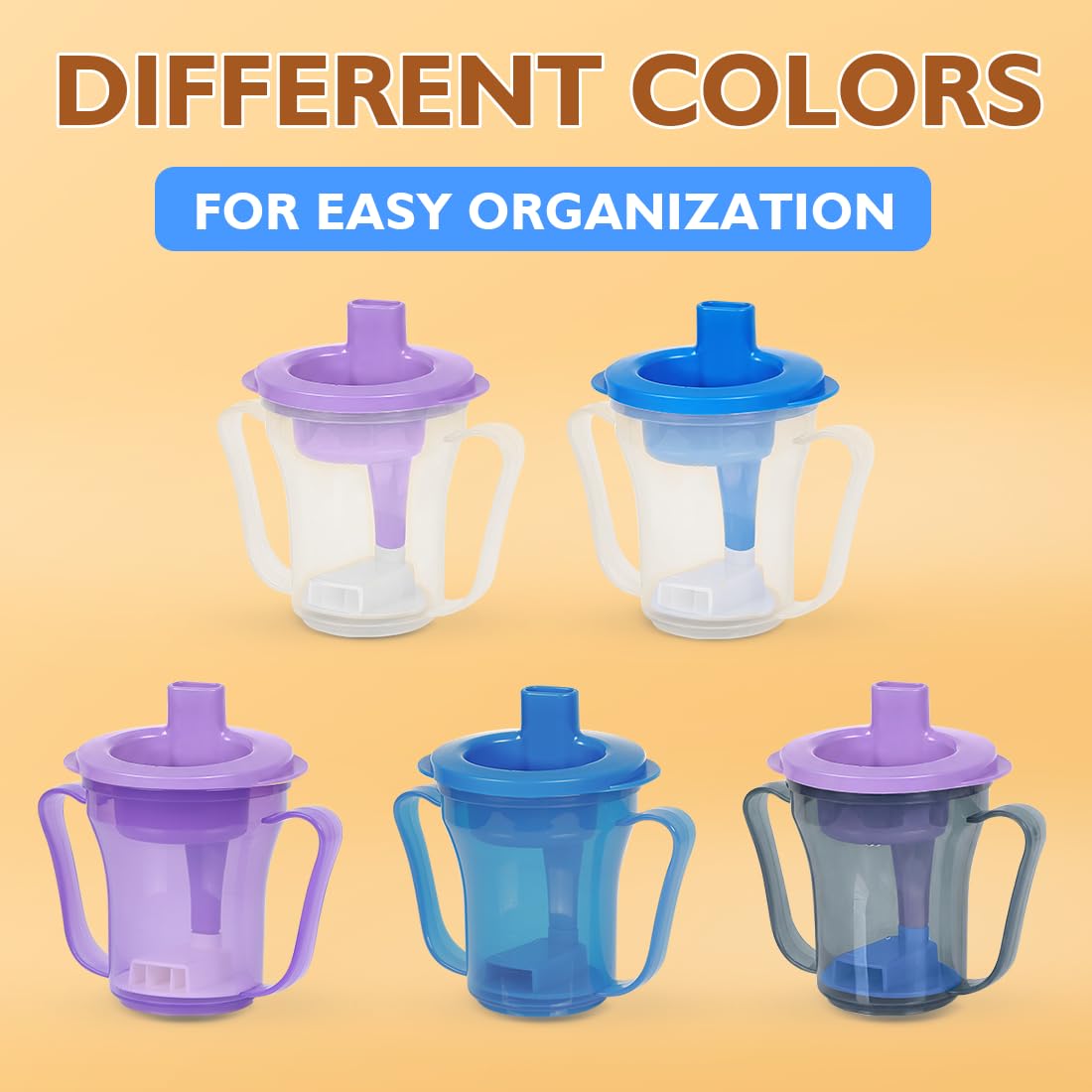 Vaso regulador de disfagia para personas que traguen y trastornos, dispensa 5 cc o 10 cc de líquido cada vez, no se utiliza espesante, evita asfixia cuando sufre disfagia (azul 1 unidad)