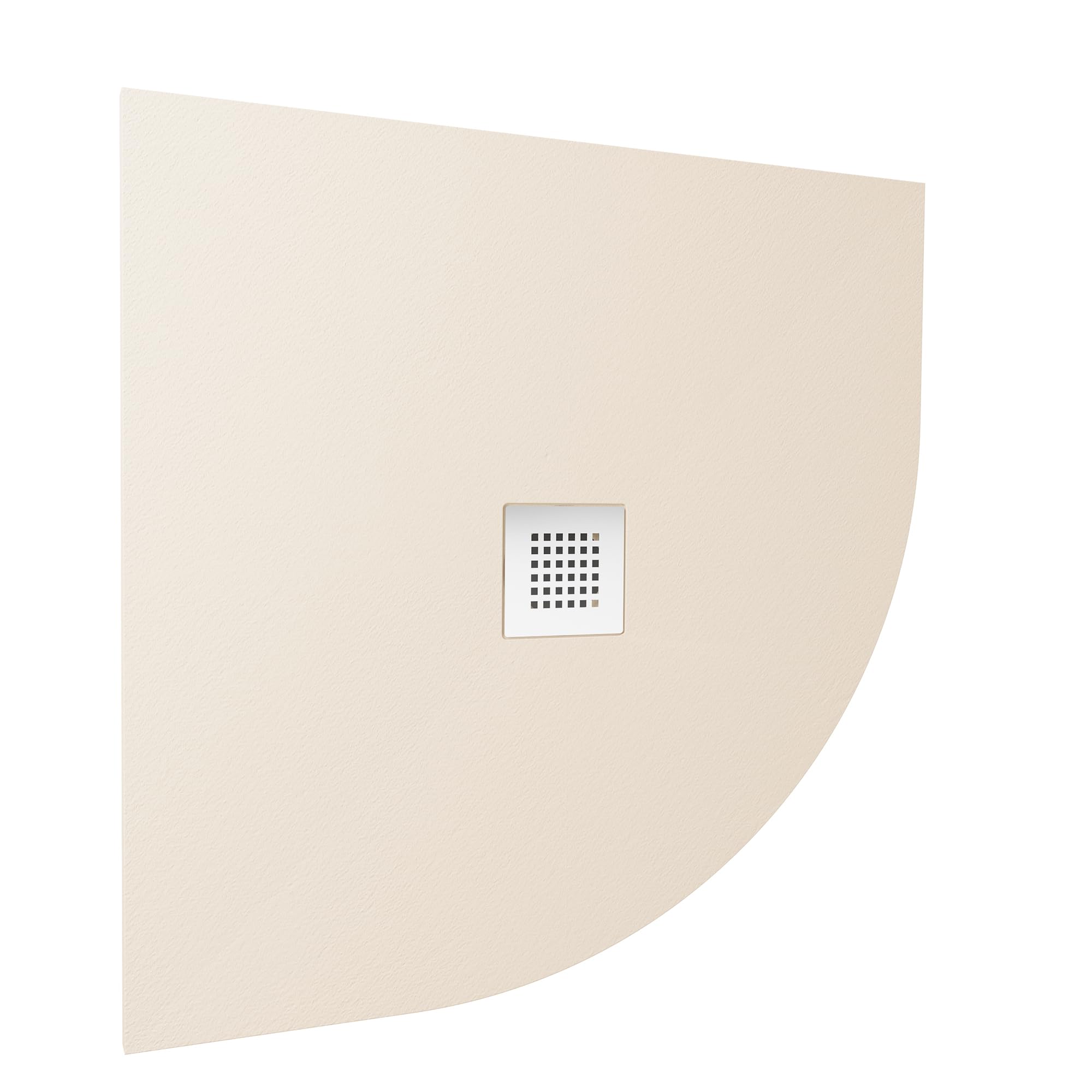 Piatto Doccia 80x80 cm Semicircolare Marmoresina Avorio Effetto Pietra Ultraslim Antiscivolo