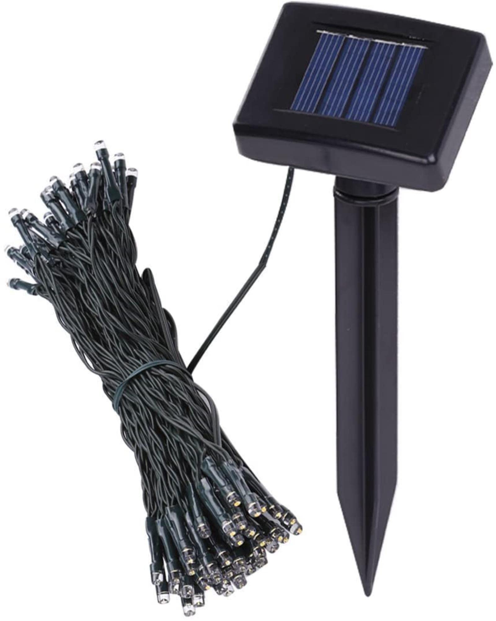 Hengda Stringa di luci solari - 12M 100 LED - Impermeabile - Bianco freddo