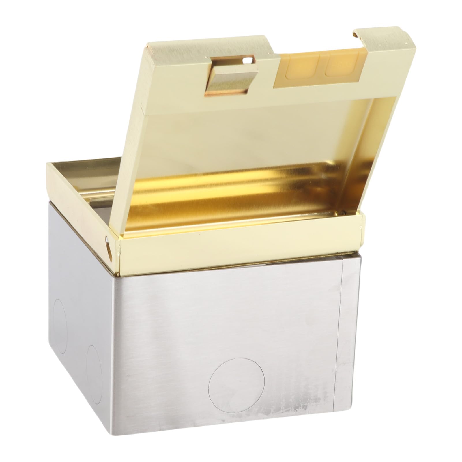 Presa a pavimento da incasso 16A 4000W in acciaio inossidabile color oro, scatola di derivazione elettrica per ufficio, scuola e casa.
