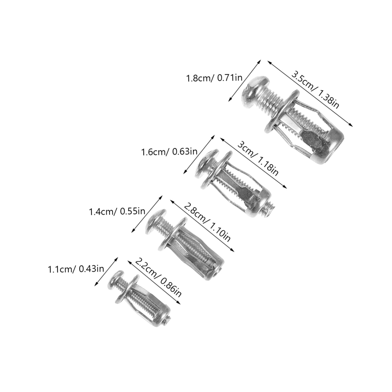 KICHOUSE Long-Lasting Performance 40pcs Metal Expansion Screws Anti-Seismic Design for Home Improvement Projects