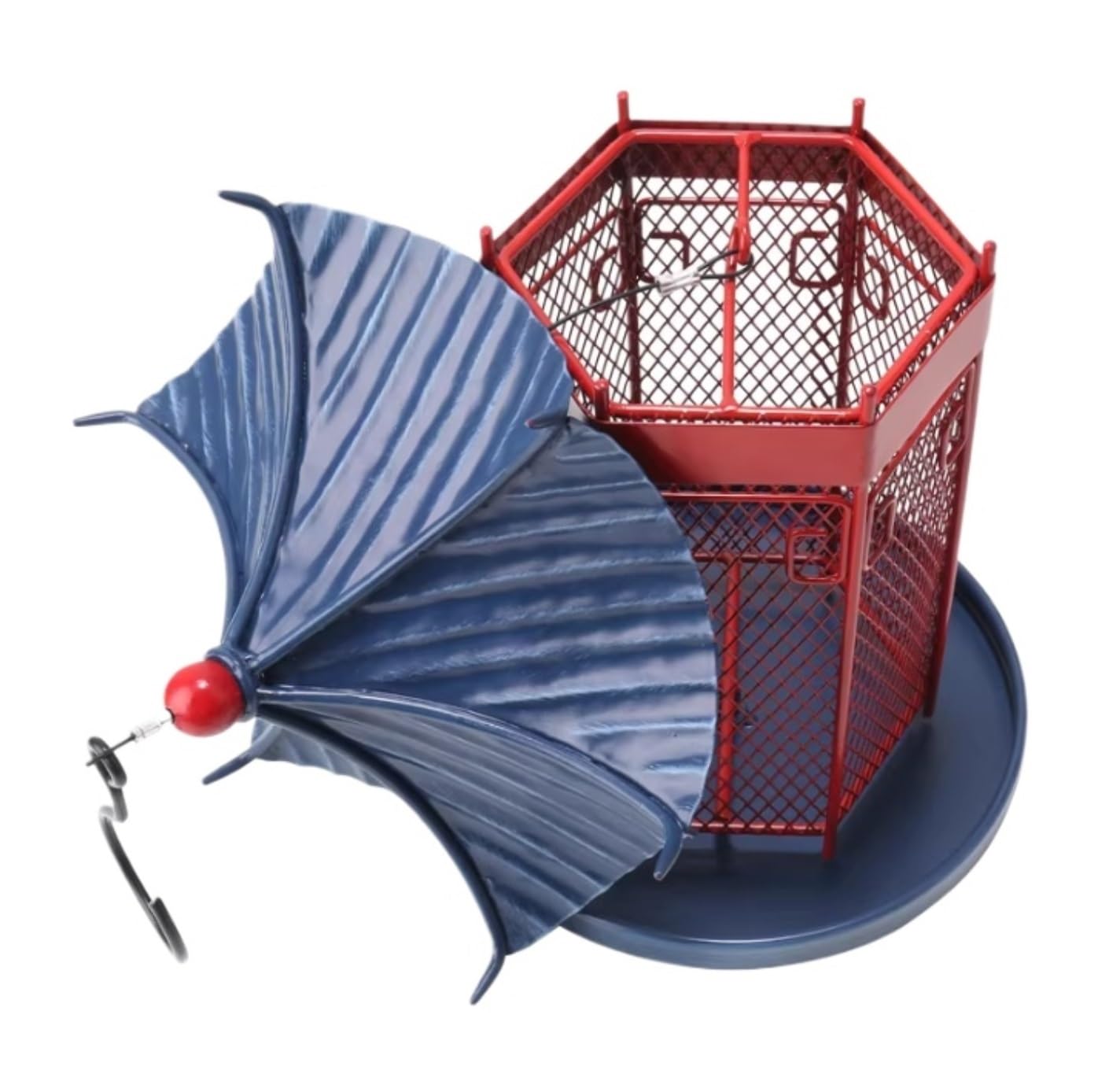 Mangiatoia Uccelli Mangiatoia for Uccelli Sospesa A Forma di Padiglione for Giardino Esterno con Balcone Bird Feeder