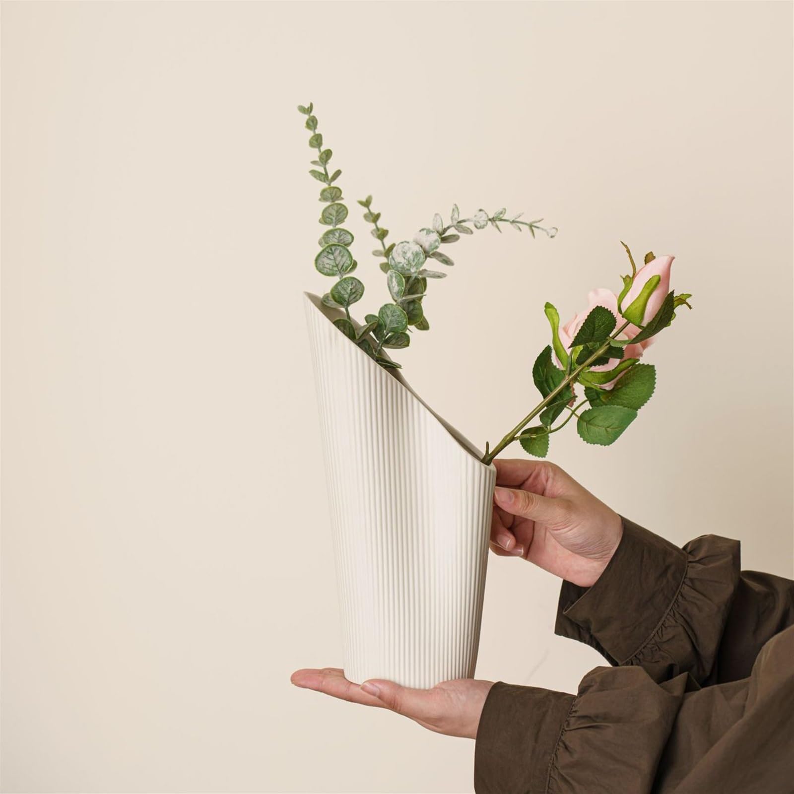 Vaso in ceramica, vasi da fiori moderni per arredamento, vasi in ceramica per fiori, vaso decorativo per fiori, vaso Boho
