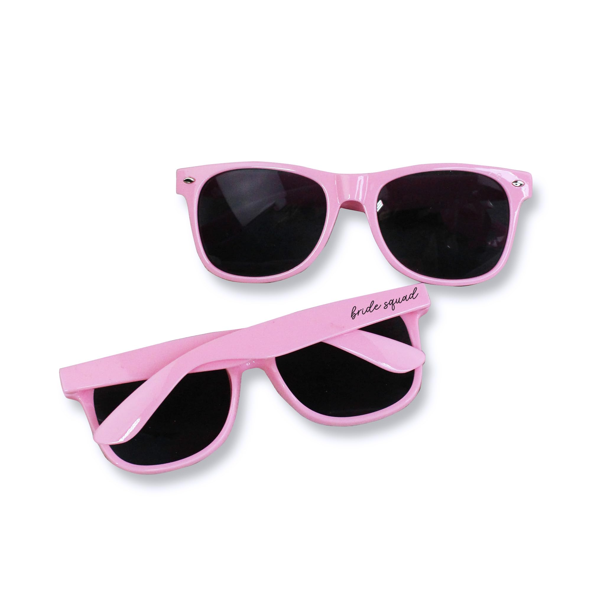 eBuyGB Light Pink Bride Squad Sunglasses, Hen Party Glasses, Gift for Bridesmaid, Destination Hen Party, Bridal Party Favours, UV400