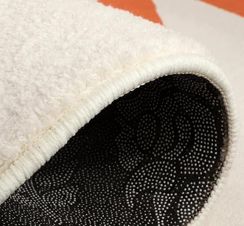 Miniatura 4 de Alfombra circular irregular ovalada para sala de estar, comedor, alfombra de primera calidad Echo Circle para dormitorio, alfombra mullida para