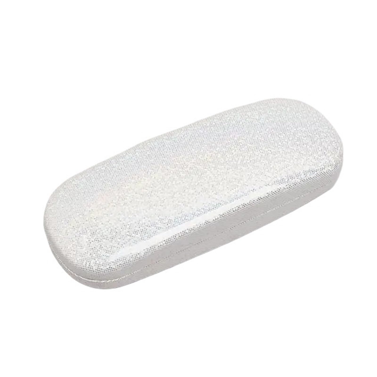 Brillenetui, Aufbewahrungsbox aus perlmuttfarbenem PU for Damen und Herren, bestehend Brillenetui, Sonnenbrillenetui Lesebrillenbox(White)