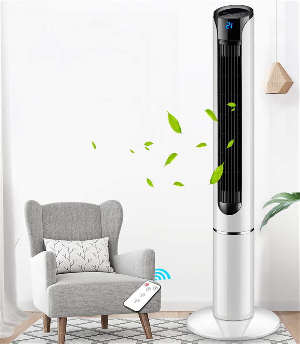 Ventilador De Columna Torre Oscilación Silencioso 3 Velocidades con Temporizador Y Función Touch Sleep 45 W (Blanco)