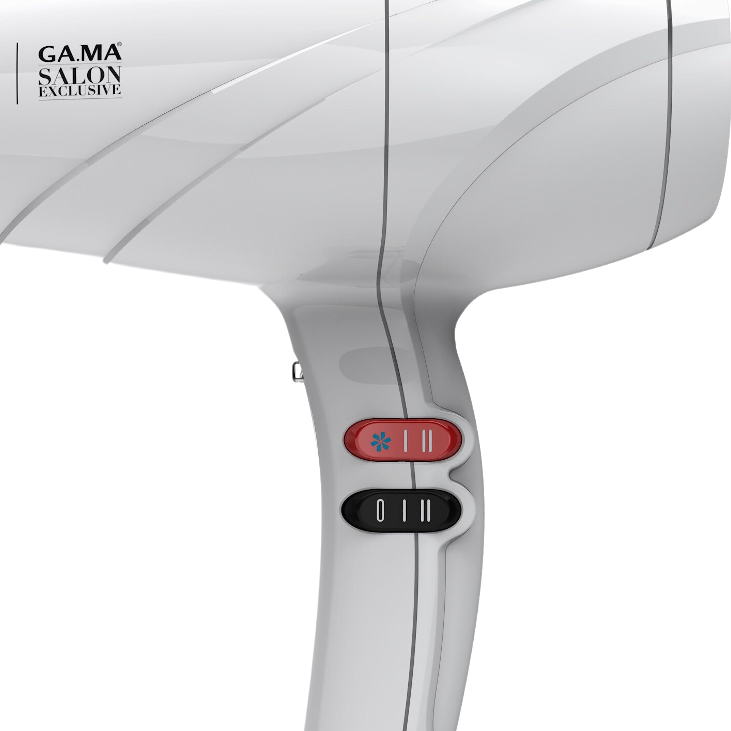 GA.MA Italy Professional, Pluma 5500 Oxy-Active, sèche-cheveux professionnel avec moteur AC italien de 2400 W, système C et technologies Oxy-Active pour des cheveux brillants et sans frisottis, blanc