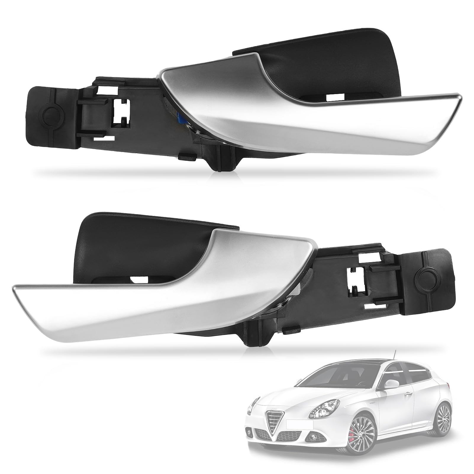 KASturbo 1 paire de poignées de porte intérieure pour Romeo Giulietta à partir de 2010 156092167 156092165 Poignée de porte intérieure avant gauche et droite