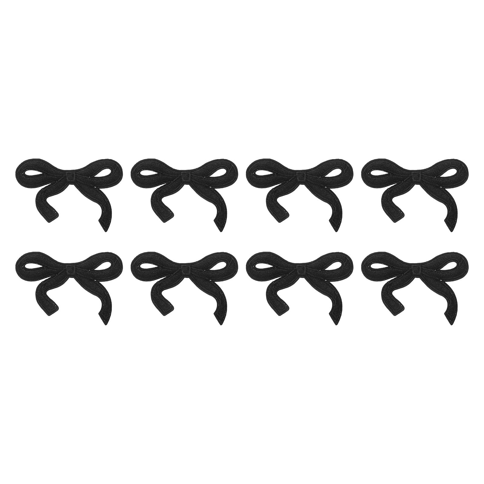 Patchs nœud papillon noir à repasser x8 pour customisation de vêtements et sacs