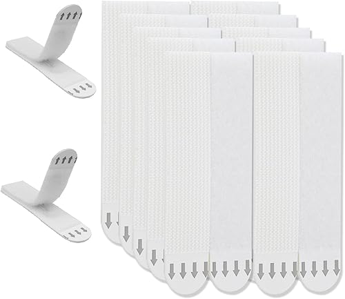 Miniatura 1 de Tiras grandes para colgar cuadros, resistentes, 32 pares (64 tiras), ganchos adhesivos para paredes, sin daños, ganchos de fotos de pared sin