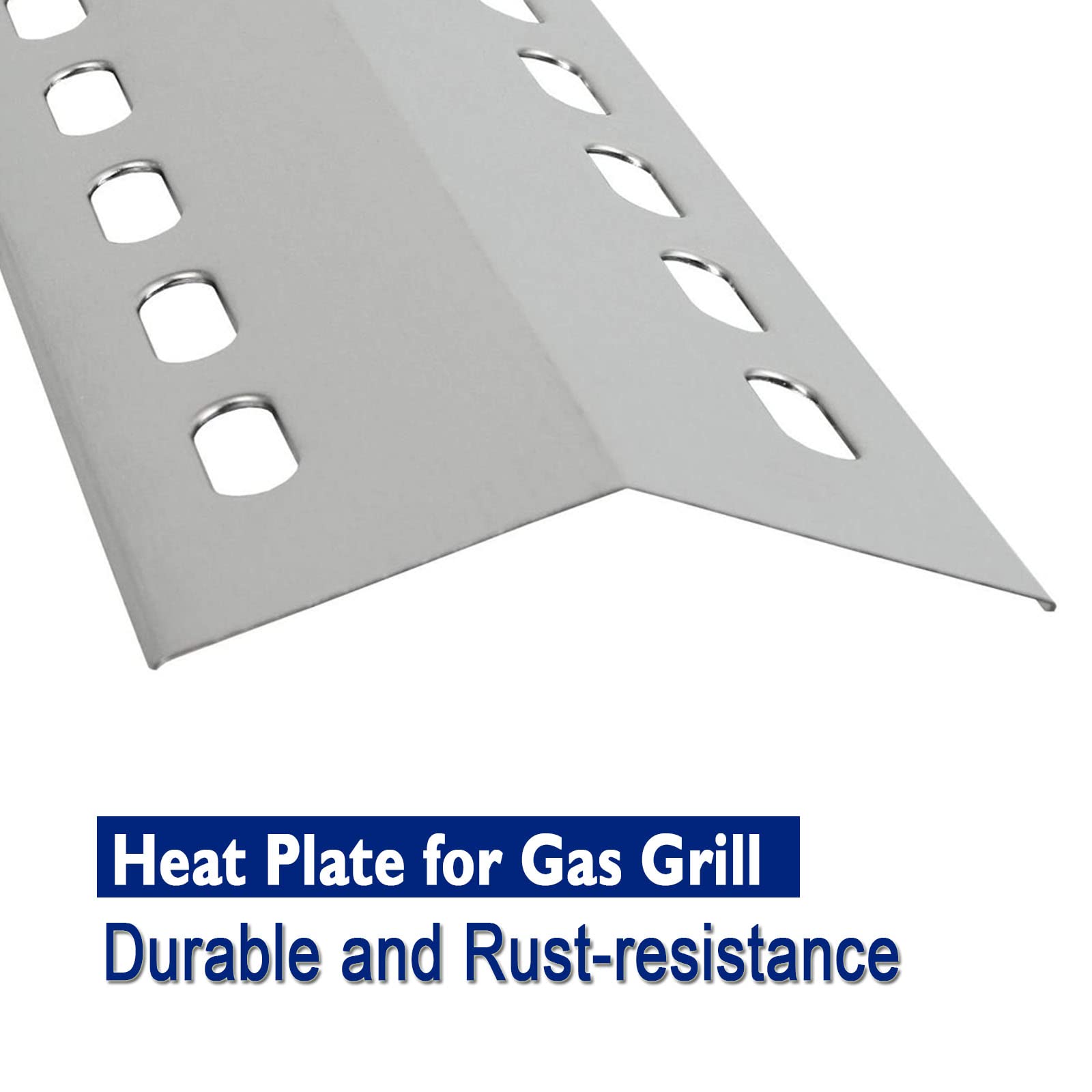 Confezione da 3 coperture per bruciatori in acciaio inox per Weber, Charbroil, Kenmore, Outback Spectrum, 41 cm x 14 cm, piastra riscaldante per barbecue a gas, ricambio per barbecue