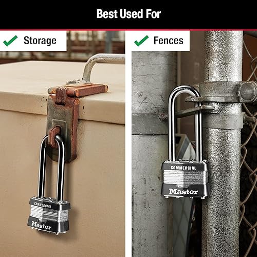 Miniatura 4 de Master Lock 1KALJ - Candado para exteriores con llave, plateado, 1LJ, 1 paquete