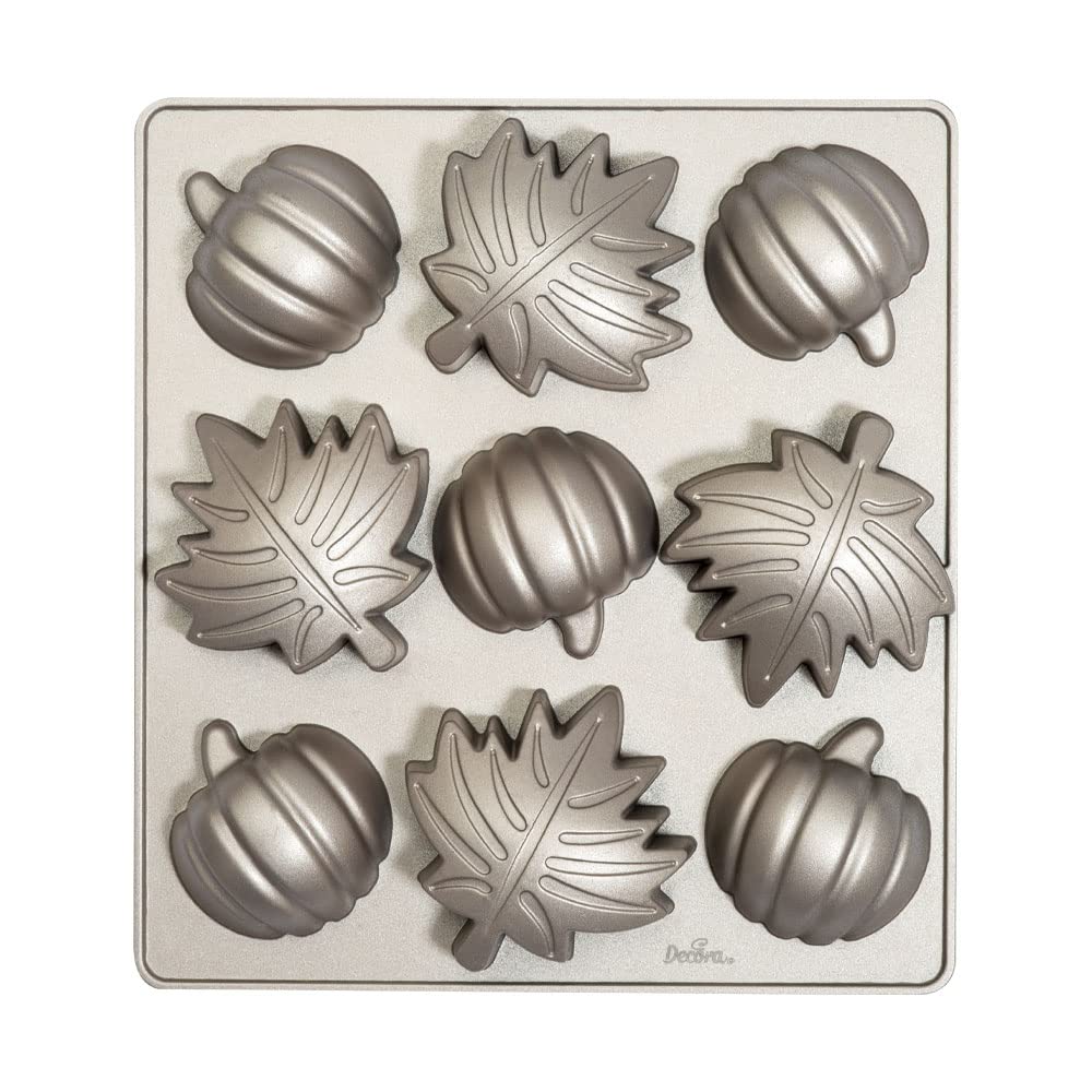 DECORA 0080125 MOLDE EN ALUMINIO FUNDIDO 25 X 23 X 4 H CM 9 CAVIDADES OTONO