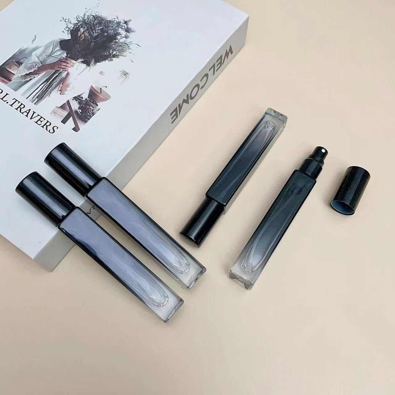 Mini Bottiglie Di Profumo Da Viaggio, Atomizzatore Di Profumo 2 Pezzi 10ml Bottiglia Con Sfera Spray Blu Sfumata Manuale Profumo Ricaricabile Facile Da Conservare Mini Contenitore Di Imballaggio In Ve