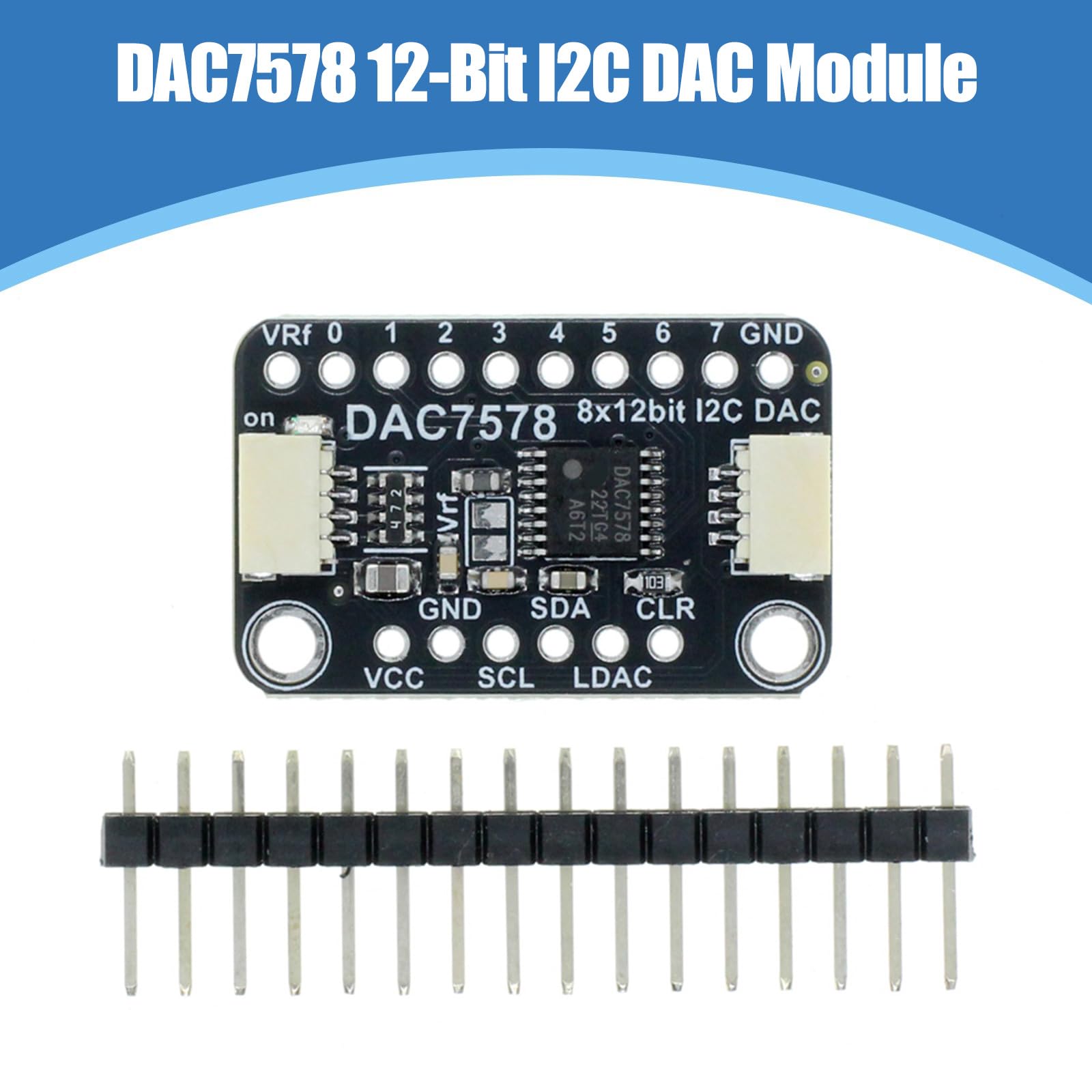 DAC7578 12-Bit I2C, hochgenauer Digital Analog Adapter, rauscharmes, Ausrüstung, Adapter, Ausrüstung, programmierbare Quelle