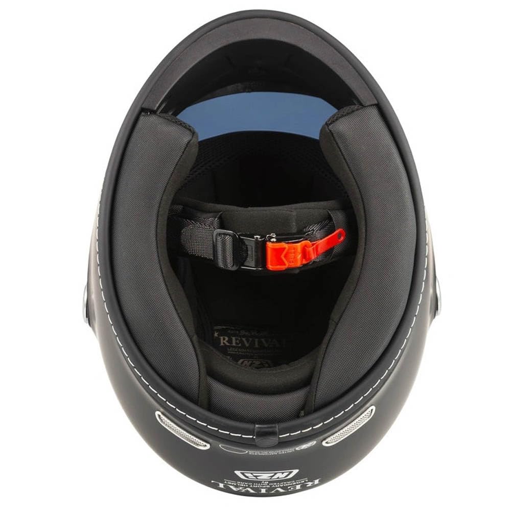 NZI Casco de Moto Integral Vintage Clásico Negro Mate | Unisex Hombre y Mujer