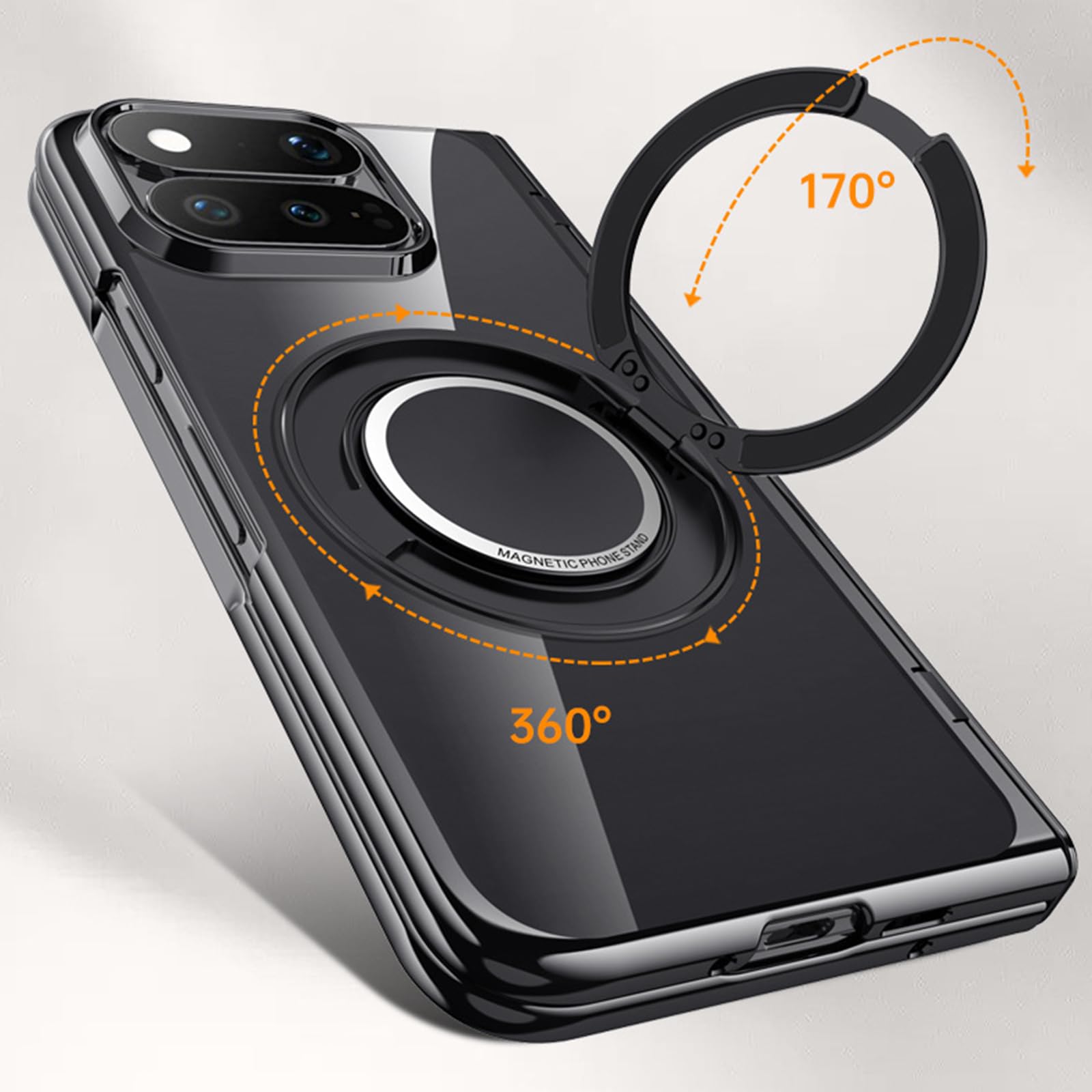 Coque Transparente Pour Google Pixel 11 Pro Fold,Electroplated Support Étui