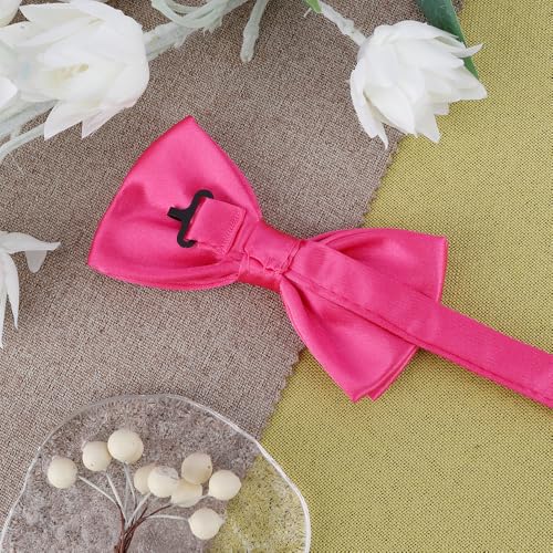 Image of Bow Ties for Men,Mens Bow Tie,Black Ties for Men,Black Tie Adjustable Solid Color Pre-tied for Boy Party Wedding