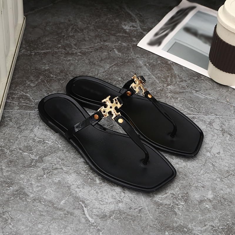 Slippers for Women's Comfort Flat Bottomed Beach Clip Toe Sandals3