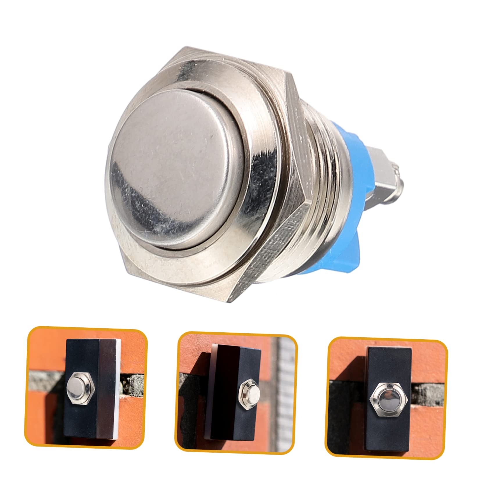 Bell Ringer Handle Replacement Nickel Plated Copper Doorbell Wired Ringer Replacement Button Gold ...