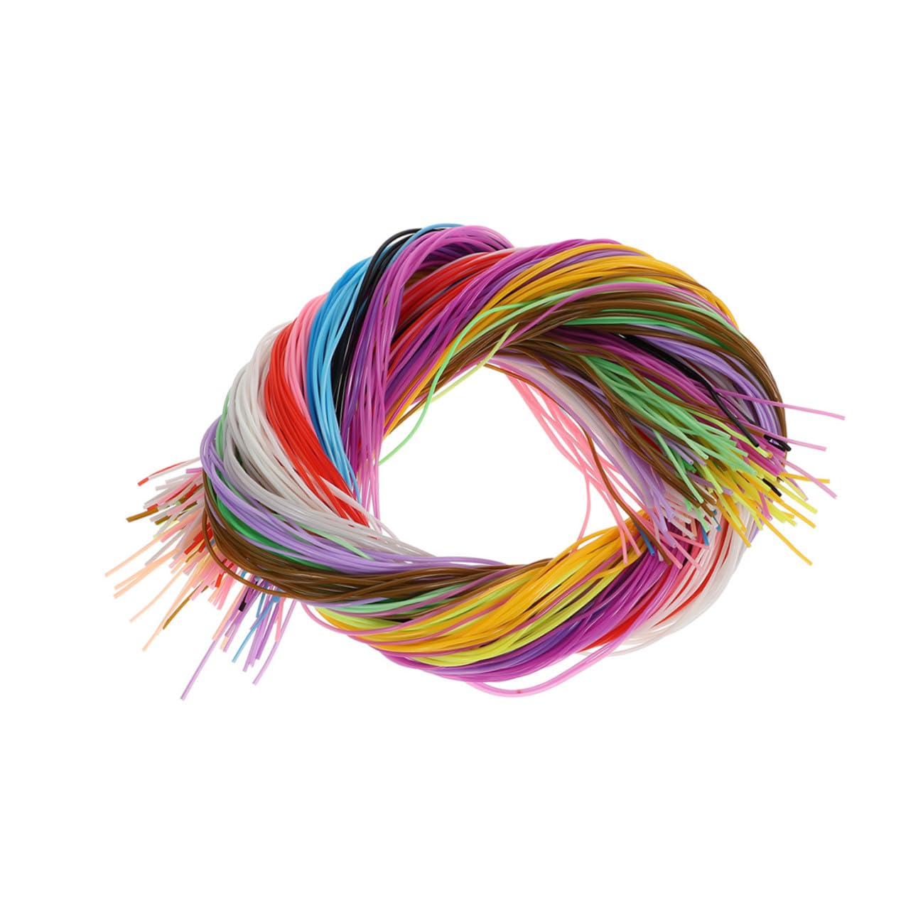 Cordón de Plástico para Pulseras DIY 600 Piezas, 20 Colores | Pvc, 1m, Fácil de Anudar y Desatar, para Llaveros y Decoración del Hogar