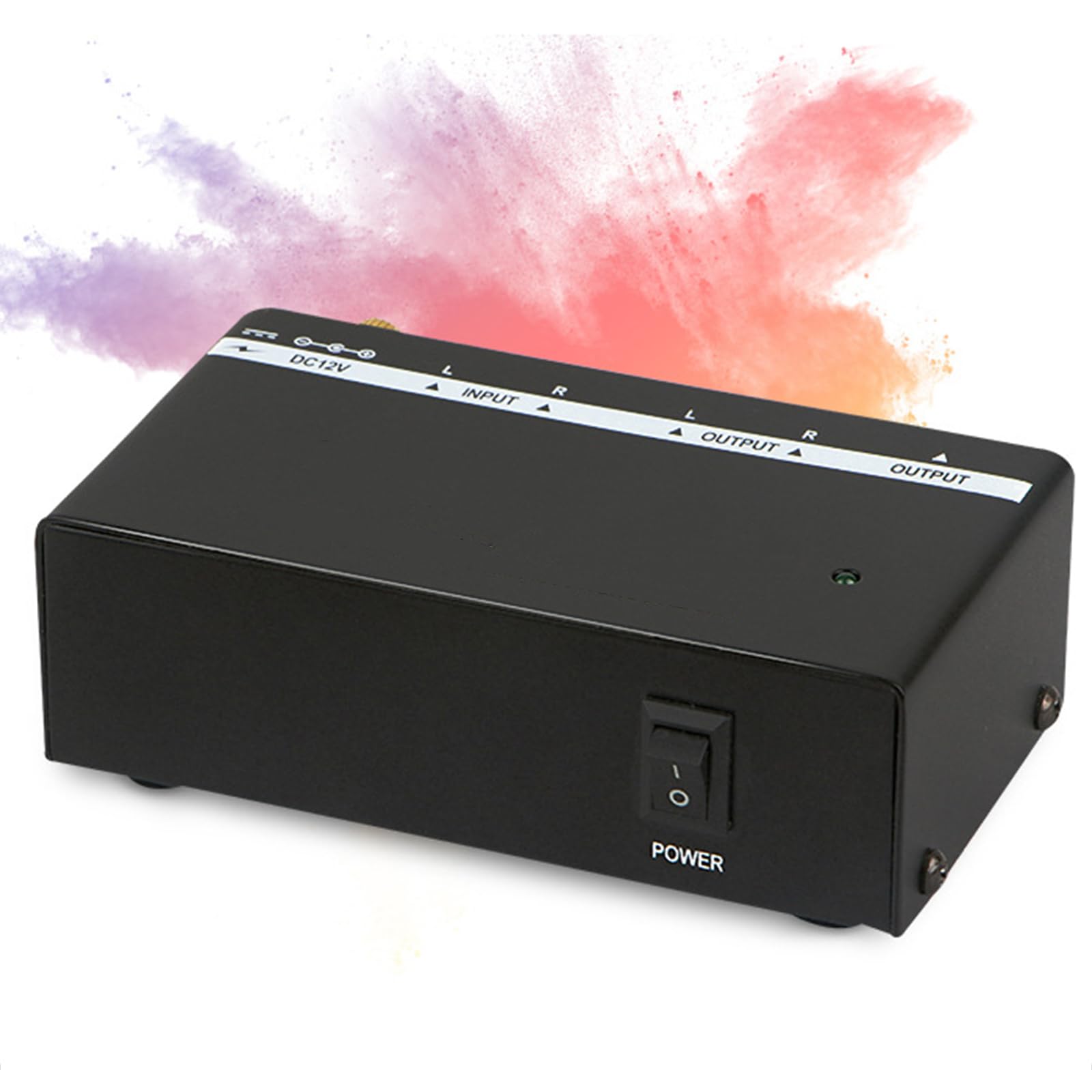 Preamplificatore Phono, Amplificatore Giradischi MM, con Ingresso/Uscita RCA, Preamplificatore Stereo Audio Elettronico, per Giradischi, Altoparlante Stereo Domestico, Alimentato da Adattatore 12 V