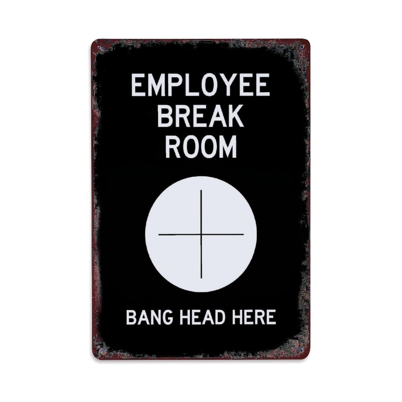 Jdfenggu Vintage Employee Break Room Sign Retro Metal Tin Sign, Metal Poster For Bar, Home, Man Cave, Kitchen, Laundry Room Art Decor 8X12 Inch