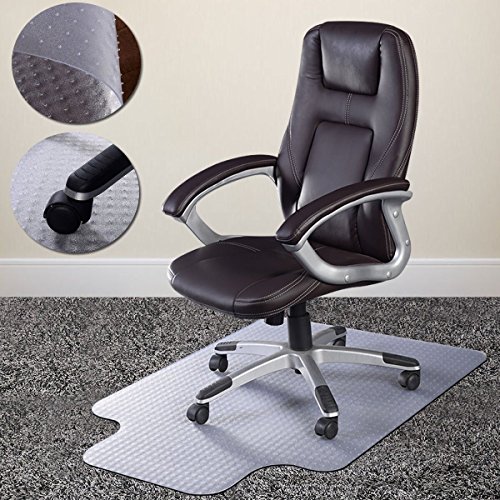 Azadx Chair Mat for Carpets, Transparent Low/Medium Pile Carpets Computer Chair Floor Protector