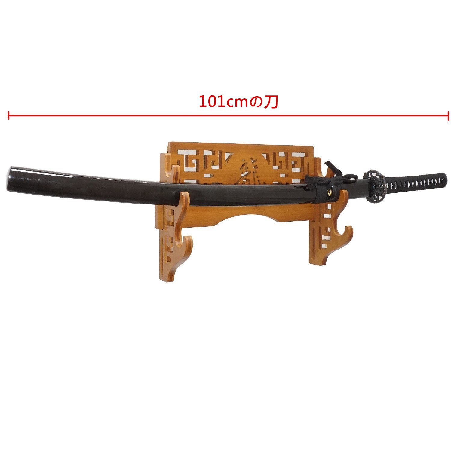 Amazon | 2本用 刀掛け 透かし彫り 竹製 漆仕上げ 壁掛け 日本刀 模造