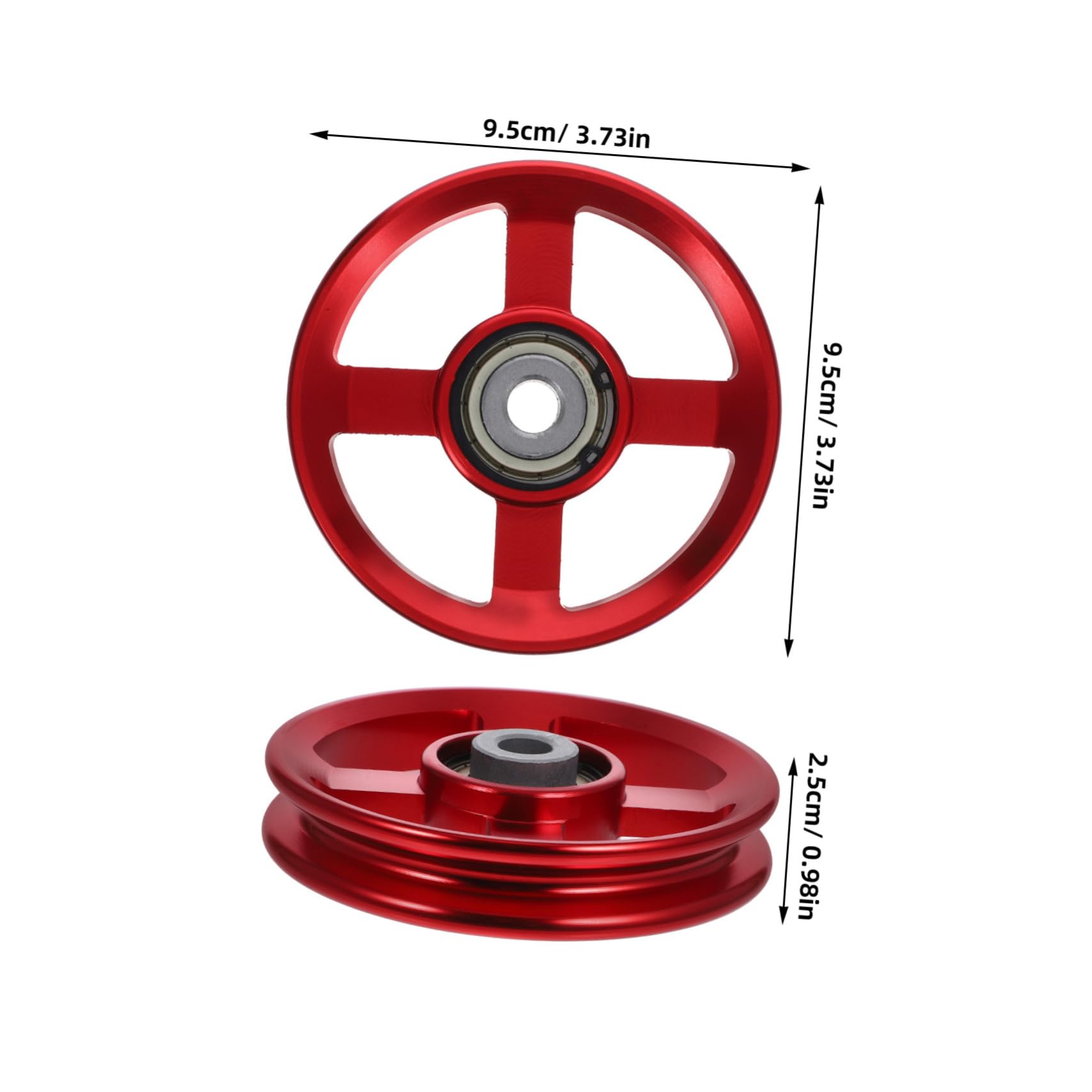 TOYANDONA Rueda de de Aluminio para Ejercicio Casa Accesorio Fitness Duradero y de Equipamiento de Gimnasio para Ejercicios de Brazos y