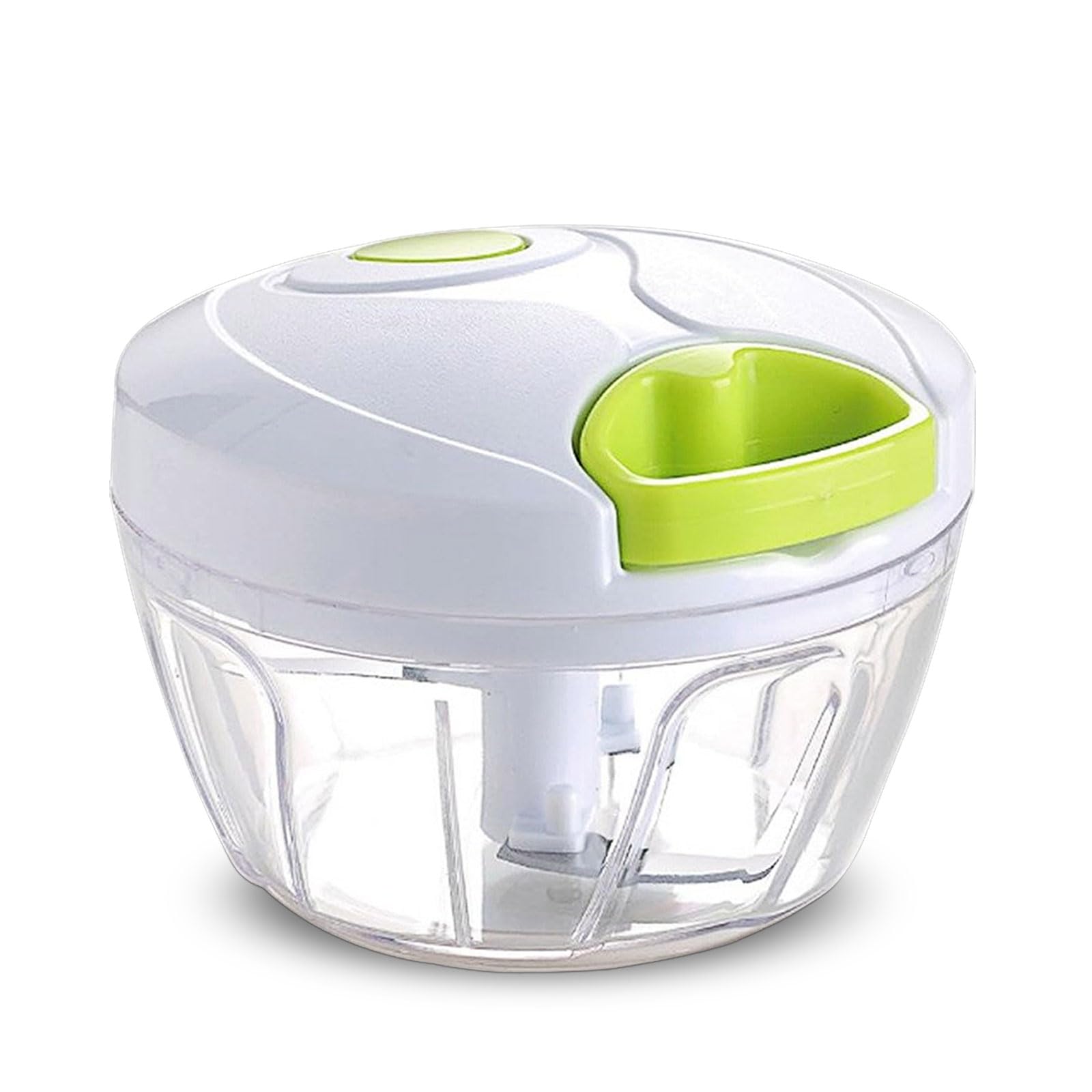 Tritacarne manuale, tritatutto per verdure, robot da cucina, tritatutto portatile a mano, per verdure, frutta, noci, erbe aromatiche (bianco)