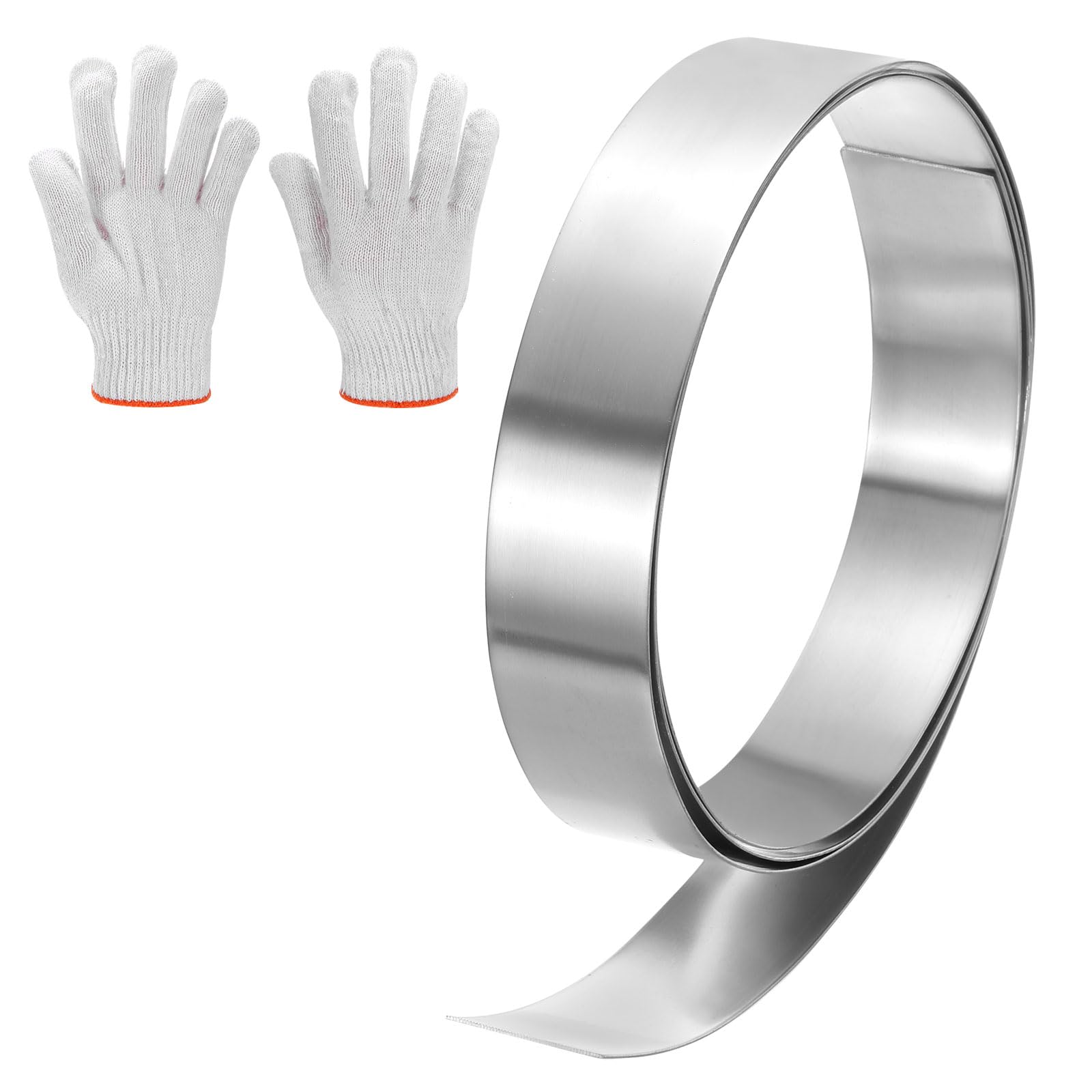 sourcing map Aluminum Flashing Roll, 1.6" x 6.56ft Roof Flashing Metal Strip Sheet Roll 0.8mm Thick with Gloves for House Repair Sealing Window Door โ image 1