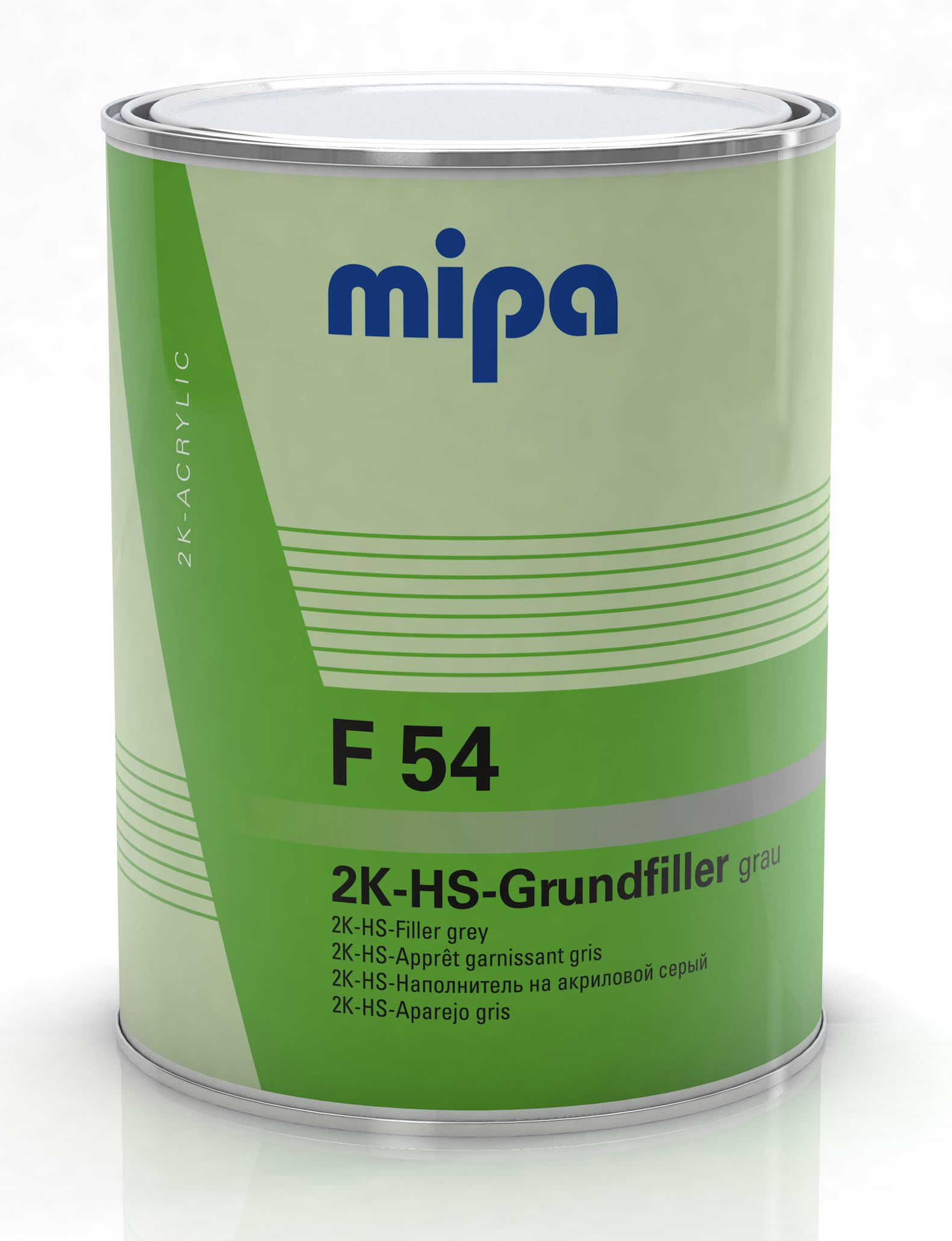 Mipa 2K-HS- Primer filler F54, colore grigio, 1 litro