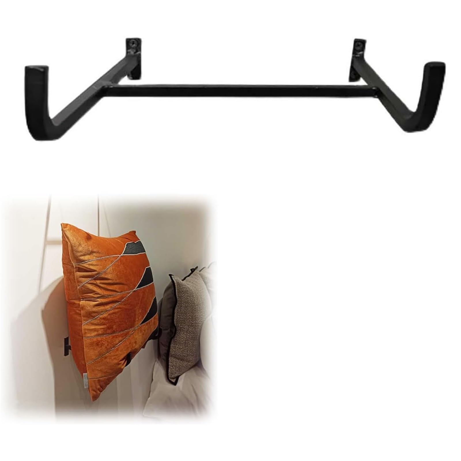 Estante para cojines decorativos que soluciona la falta de espacio en armarios de ropa