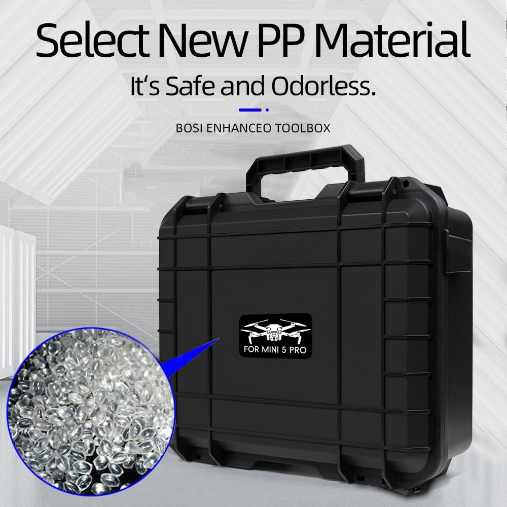 Etui ochronne do DJI Mini 5 Pro, odporne na wstrząsy, twarde pudełko do przechowywania z paskiem na ramię, organizer na dron, RC2/RC-N3 pilot zdalnego sterowania, uchwyt na akcesoria do Mini 5 Pro