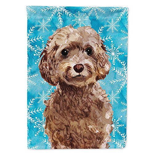 Drapeaux d'extérieur Cockapoo d'hiver grand format résistant aux intempéries - 2