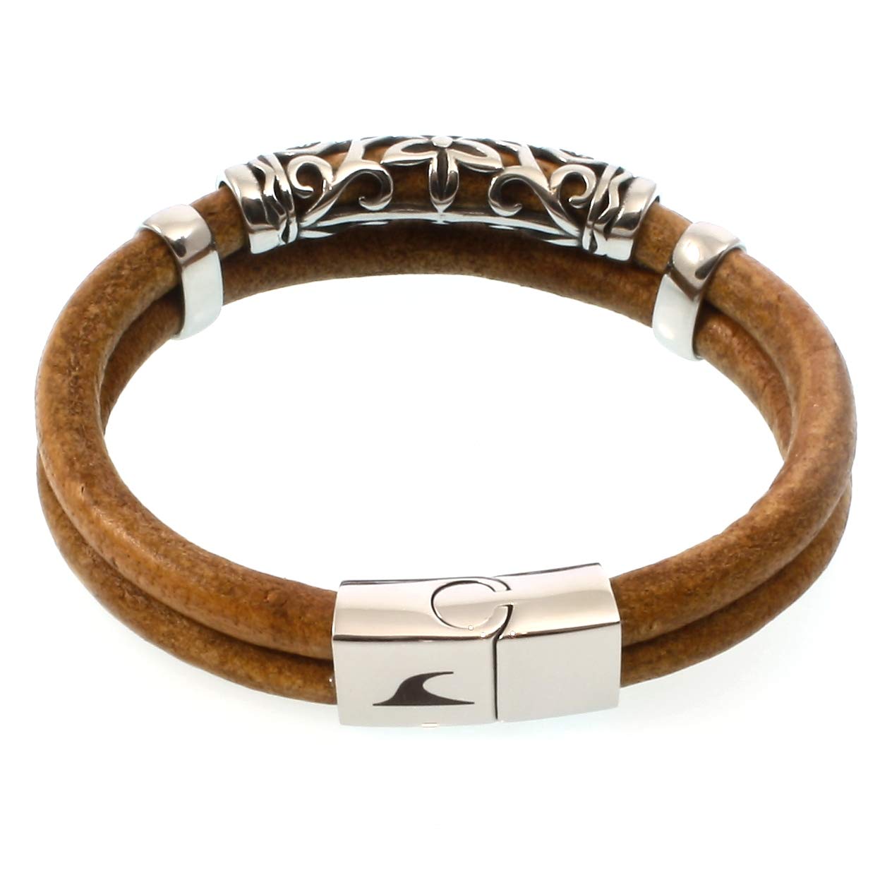 Echt Leder-Armband XO R Cognac Männer Herren